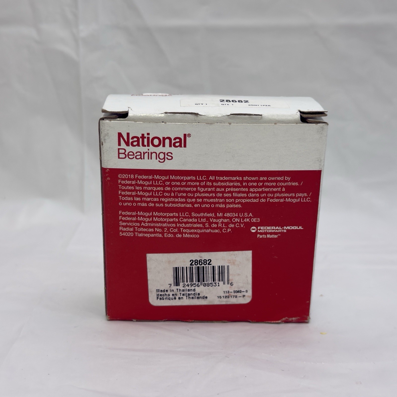 Tapered Roller Bearing Cone 28682 National Bearing 2.250″ Bore, 3.8437″ OD