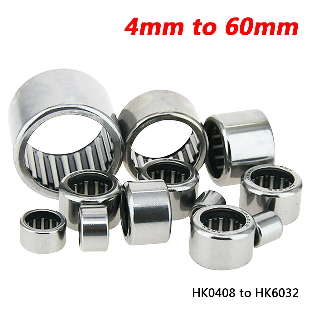 Bore 4mm to 60mm Drawn Cup Needle Roller Bearings HK Series No.HK0408 to HK6032