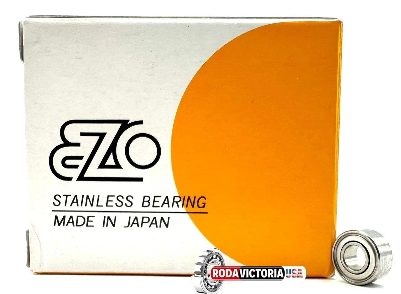 EZO R6 ZZ Miniature Deep Groove Ball Bearing, Metal Shielded 3/8×7/8×9/32″