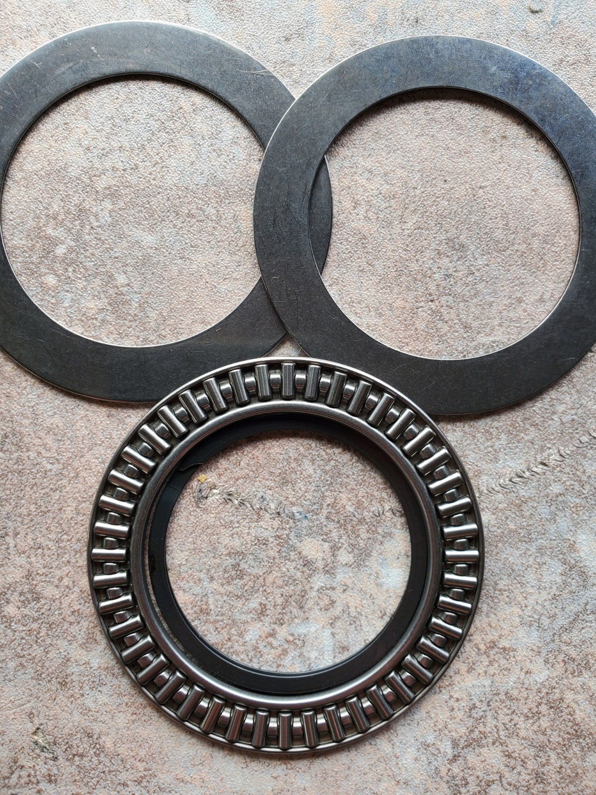 2 Pcs Chrome Steel Needle Roller Thrust Bearings w Washers 5MM 130-250-3