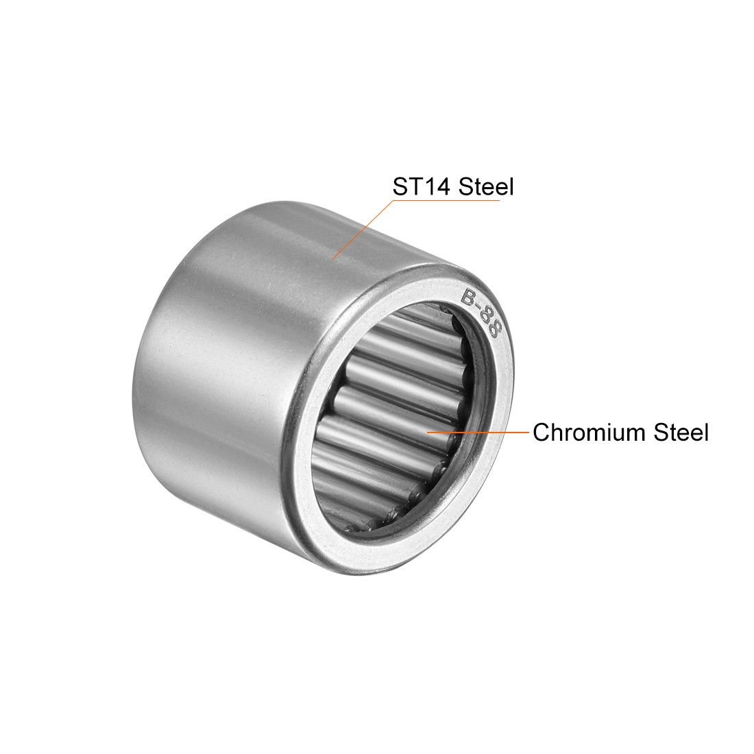 B88 Needle Roller Bearings Full Complement 1/2″x11/16″x1/2″ for Machine 2Pcs