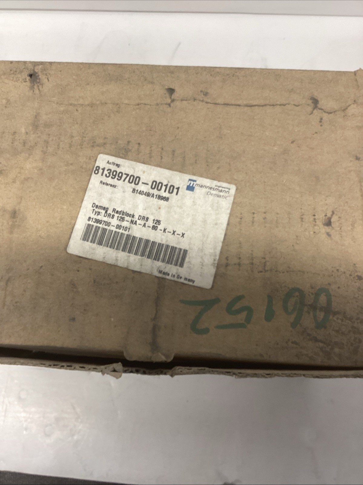 DEMAG CRANES DRS 125-NA-A-60-K-X-X WHEEL BLOCK SYSTEM H-410