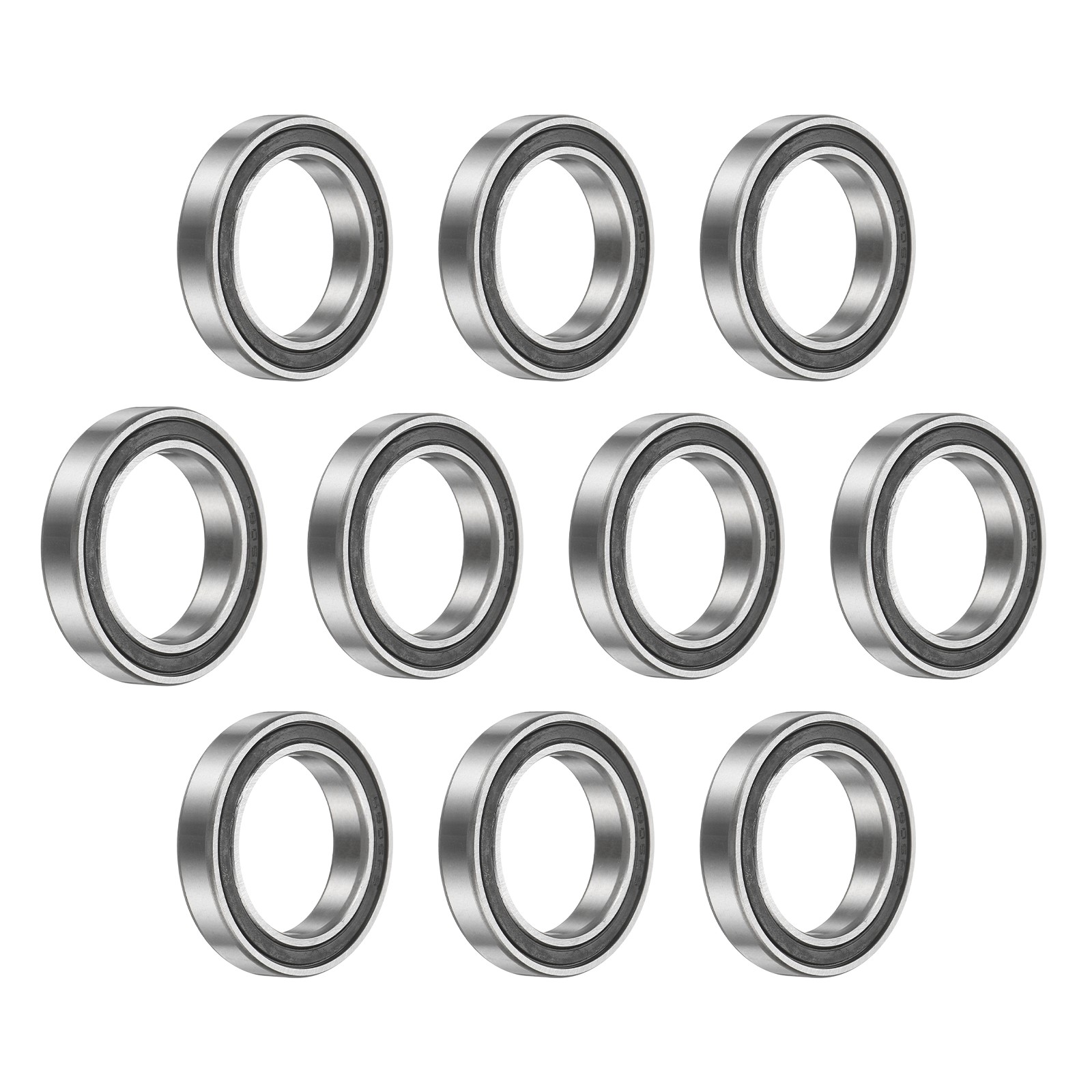 10Pcs 6805-RS Deep Groove Bearing, 25x37x7mm Rubber Double Sealed Bearing