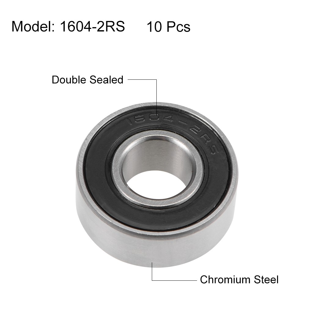 1604-2RS Deep Groove Sphere Z2 3/8 X 7/8 X 11/32″ Double Sealed 10pcs