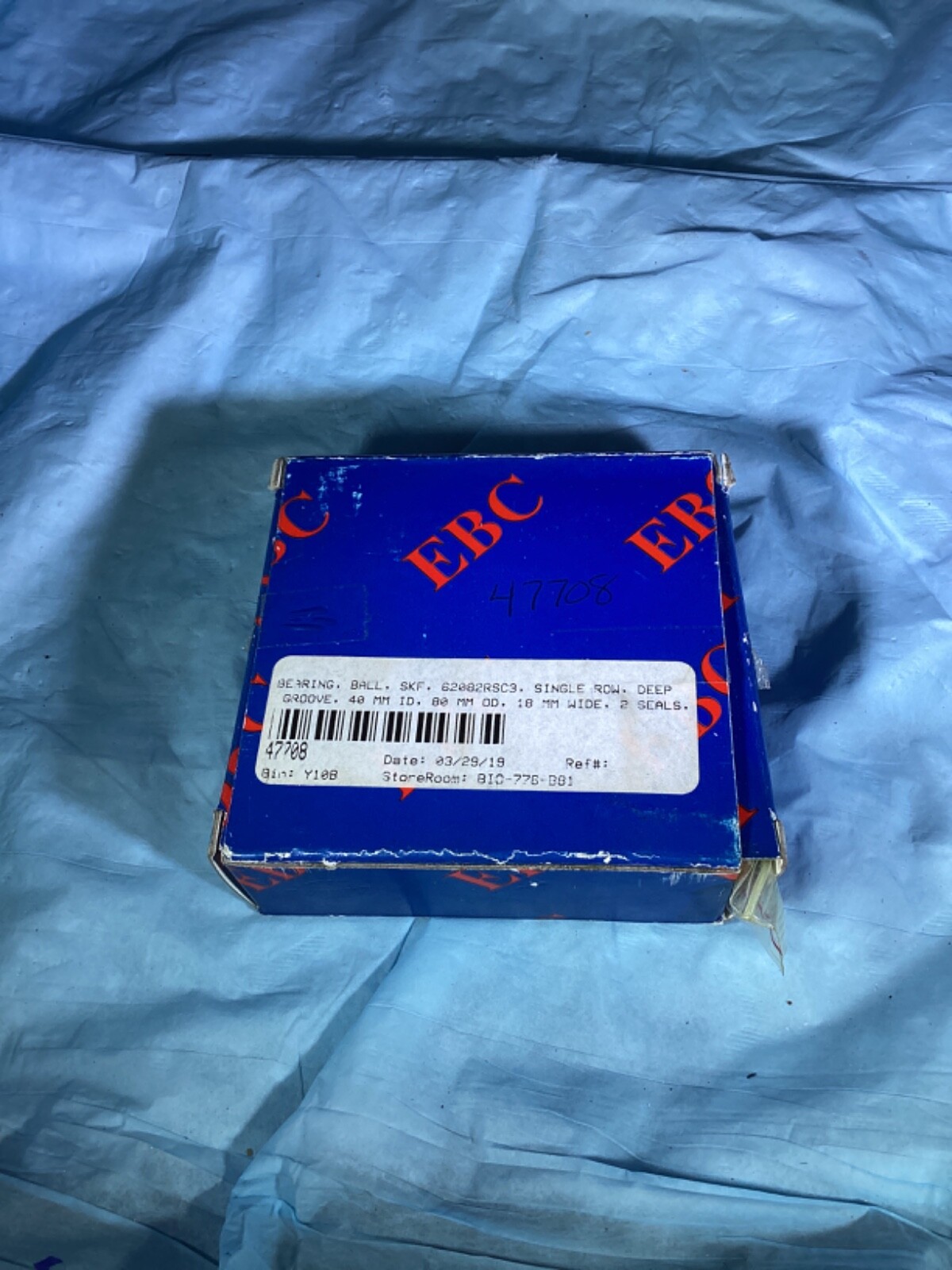 New EBC 6208 2RS C3 Double Seal Deep Groove Radial Ball Bearing 47708