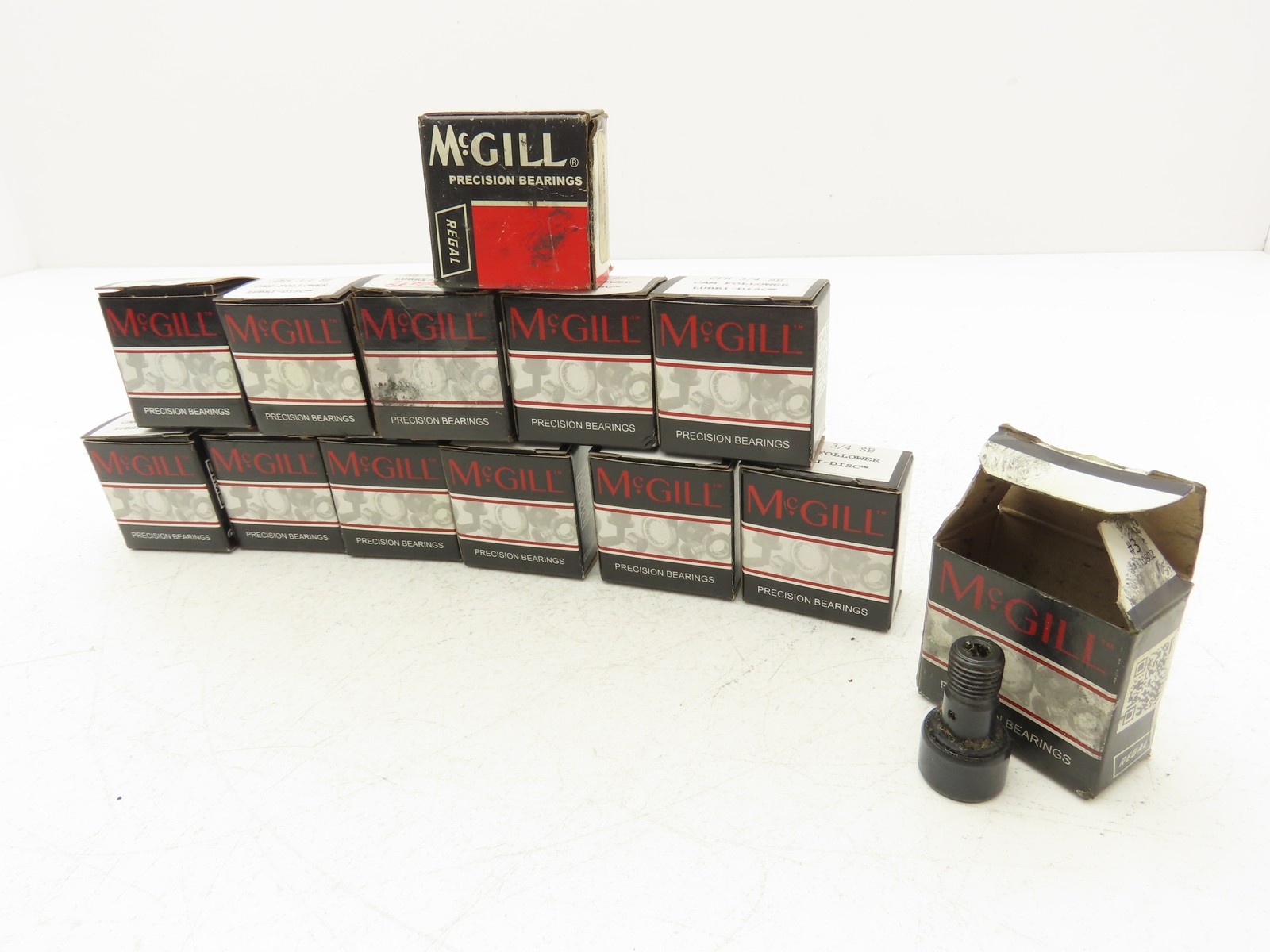 McGill CFH 3/4 SB Cam Follower 3/4″ OD x 1/2″ Wide 7/16″-20 Heavy Stud Lot of 13