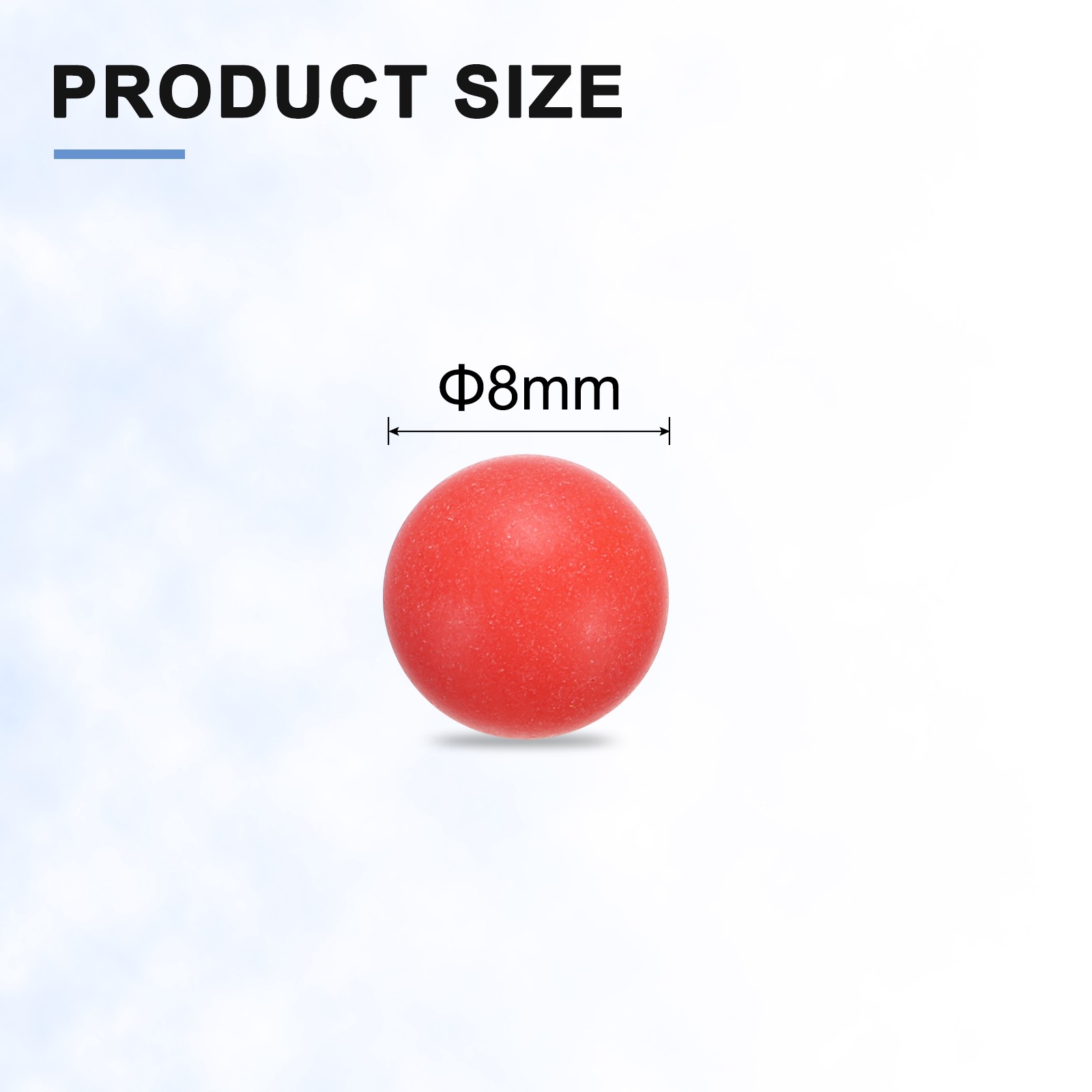 100pcs PP Plastic Bearing Balls 8mm Solid Plastic Balls G2 Precision, Red