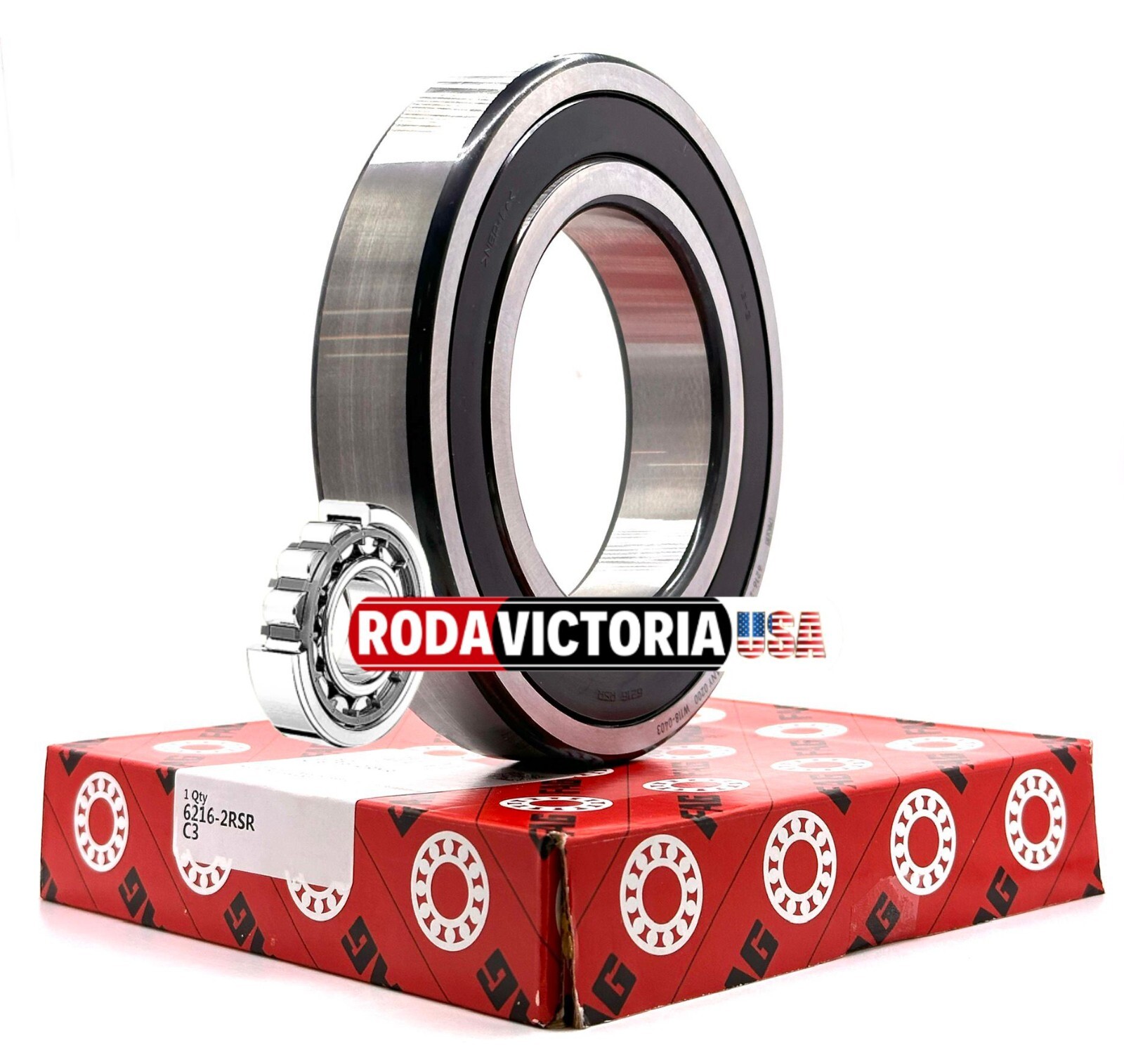 FAG Germany 6216 2RS C3 Deep Groove Ball Bearing, Rubber Sealed 80x140x26 mm