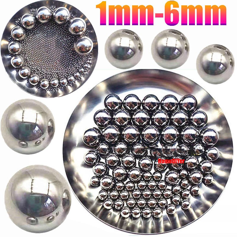 High Precision Carbon/Bearing Steel Balls Solid Metal Smooth Ball Diameter 1-6mm