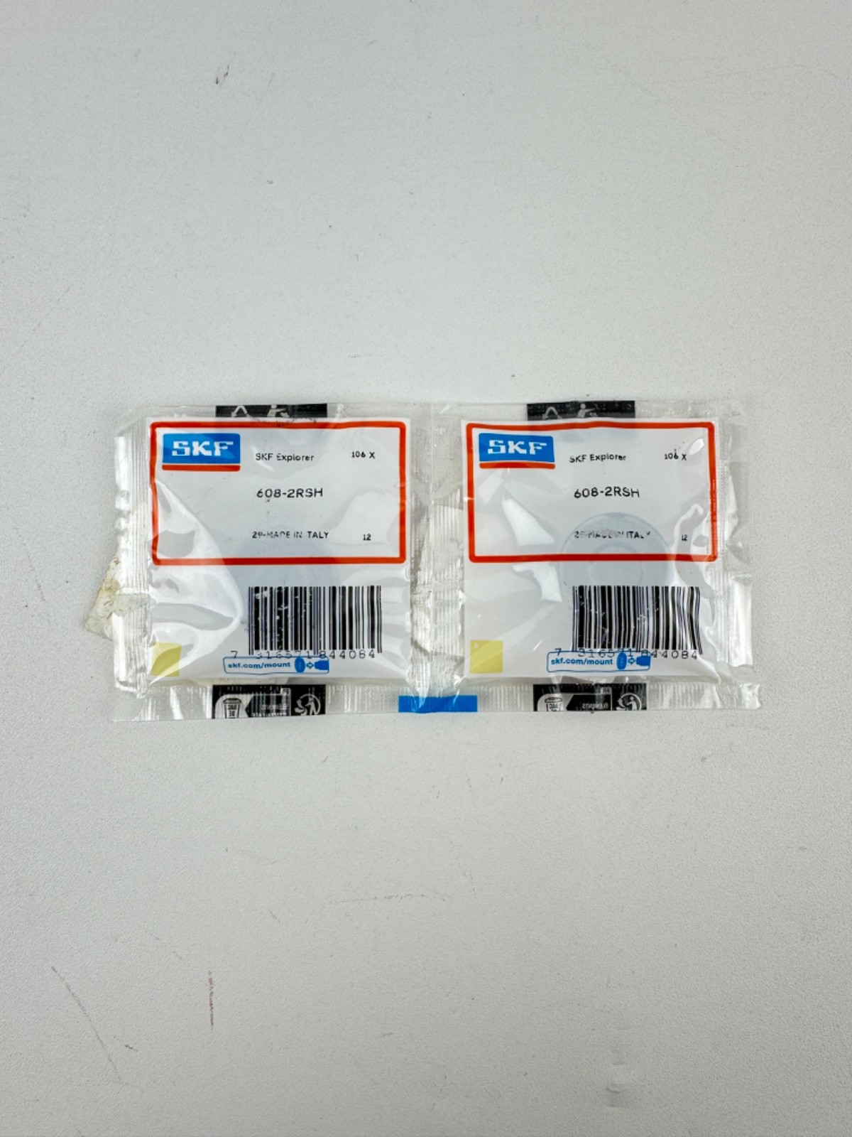SKF 608 2RSH DEEP GROOVE BALL BEARING, RUBBER SEALED 8x22x7 608-2RSH *PACK OF 2*