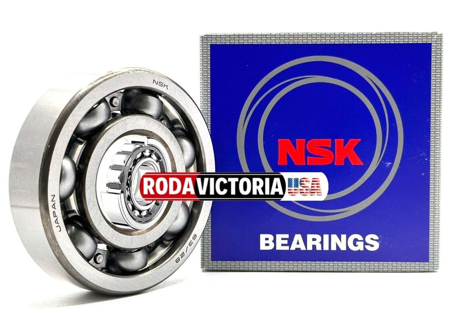 NSK 63/28 C4 DEEP GROOVE BALL BEARING, OPEN, NO SEALS 28x68x18mm