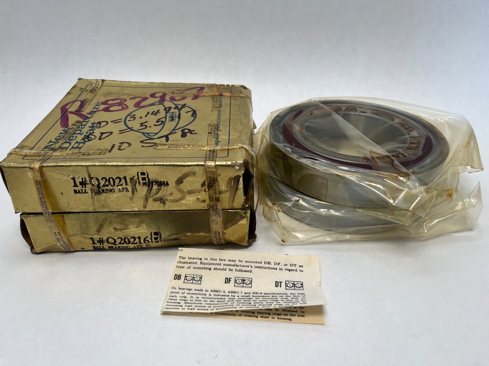 NDH Q20216DTT7038A Angular Bearing 80x140x26 mm 7216 Q-20216-DTT-7038A USA