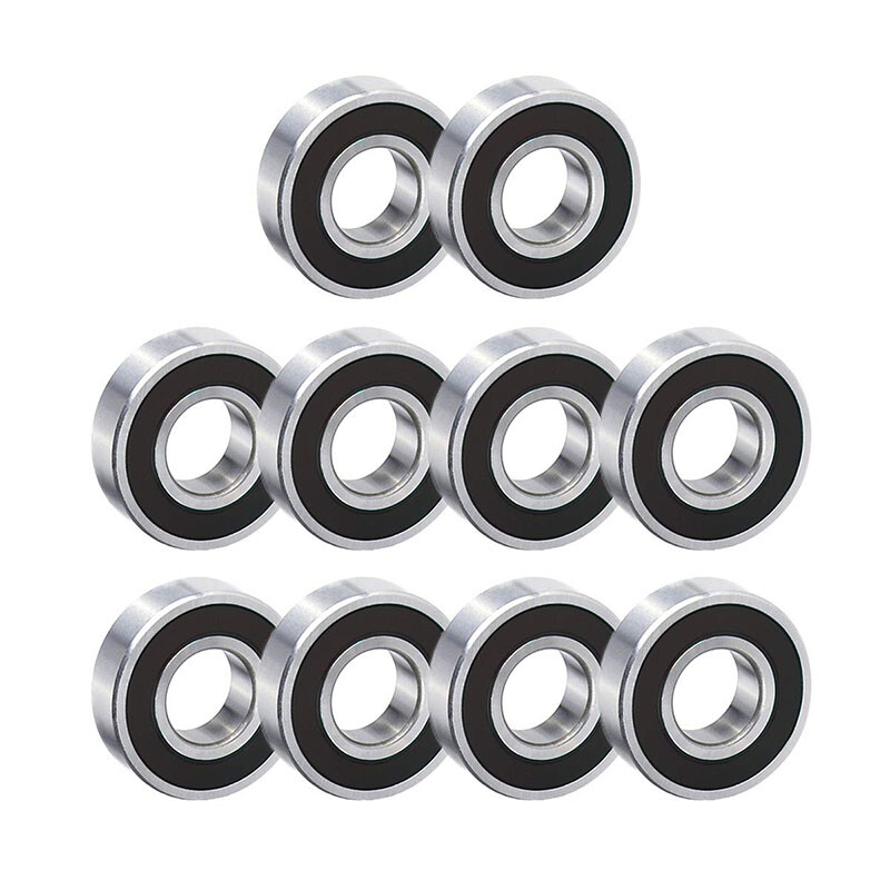 Steel Bearings Rubber Cap/Iron Cap Sealed Bearing Deep Groove Ball ID 10/15-40mm