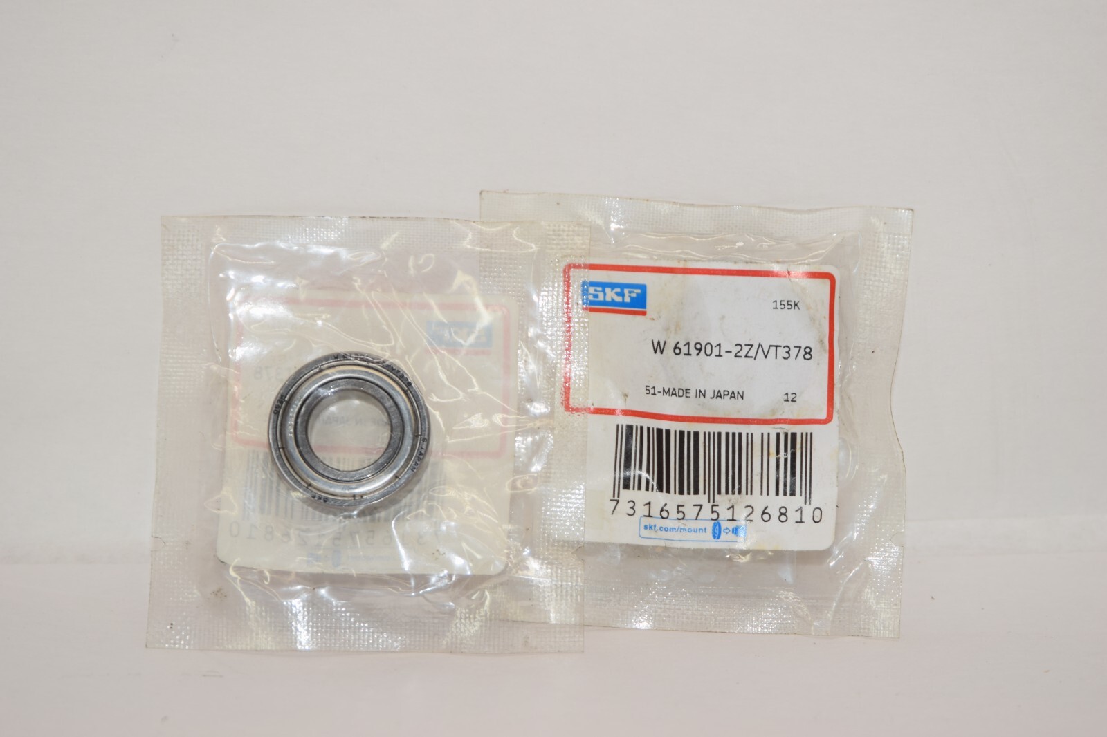 (NEW – Lot of 2) SKF W61901-2Z/VT378 Bearing