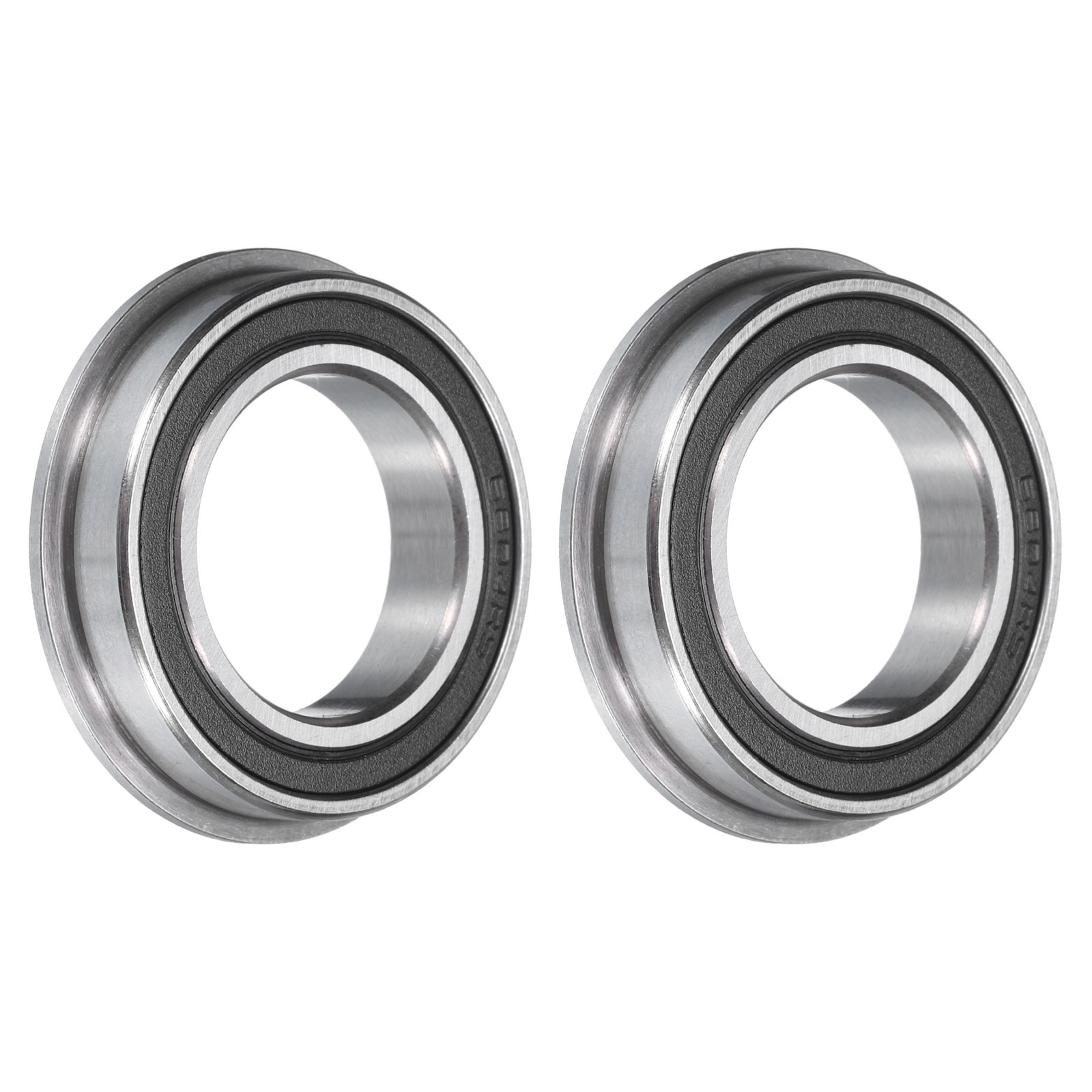 F6804-2RS Flanged Ball Bearing 20x32x7mm Double Seals Chrome Steel Bearings 2pcs
