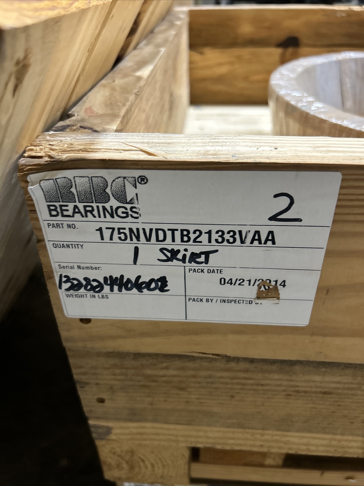 RBC Bearing 175NVDTB2133VAA 24.5 OD 17.5 ID Rotary Table Bearing