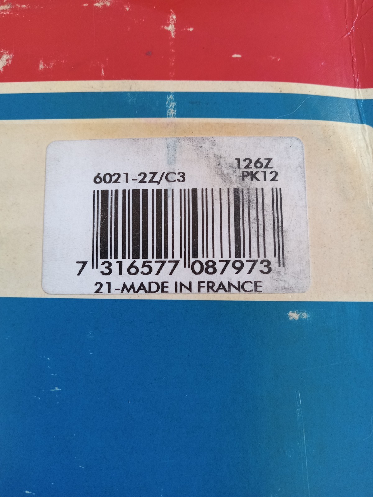 SKF 6021-2Z/C3 DEEP GROOVE BALL BEARING, METAL SHIELDED 105x160x26mm