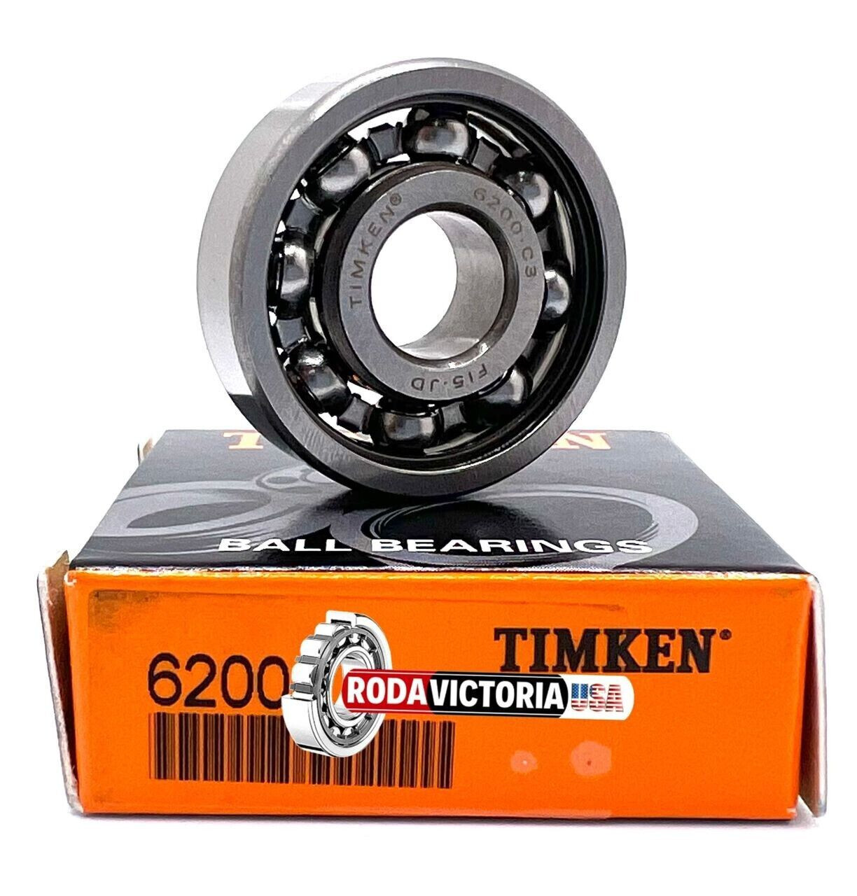 TIMKEN 6200 C3 DEEP GROOVE BALL BEARING, OPEN TYPE, NO SEALS 10x30x9mm