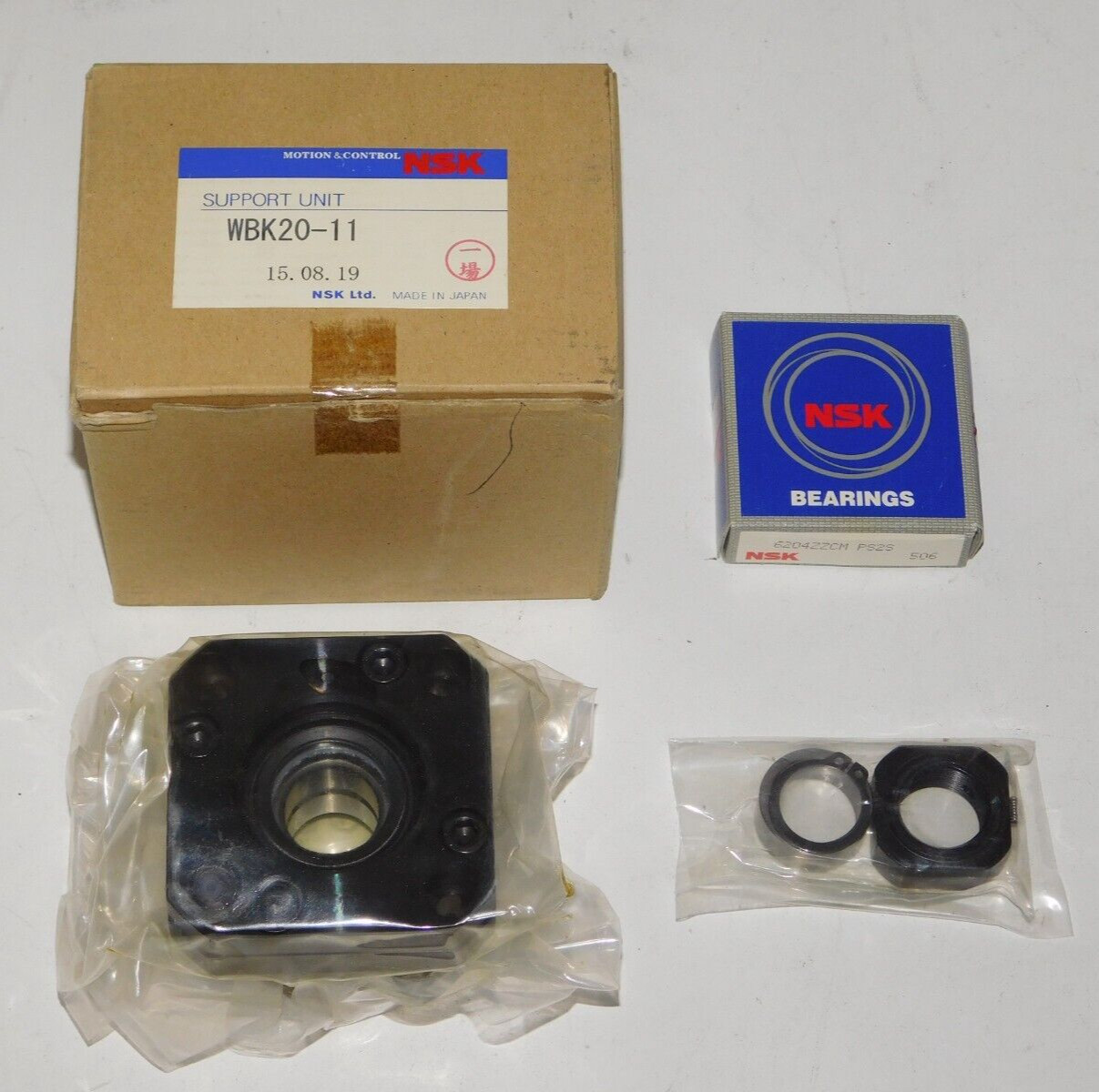New NSK Motion Control WBK20-11 Ball Screw Support Bearing Unit in Box Japan