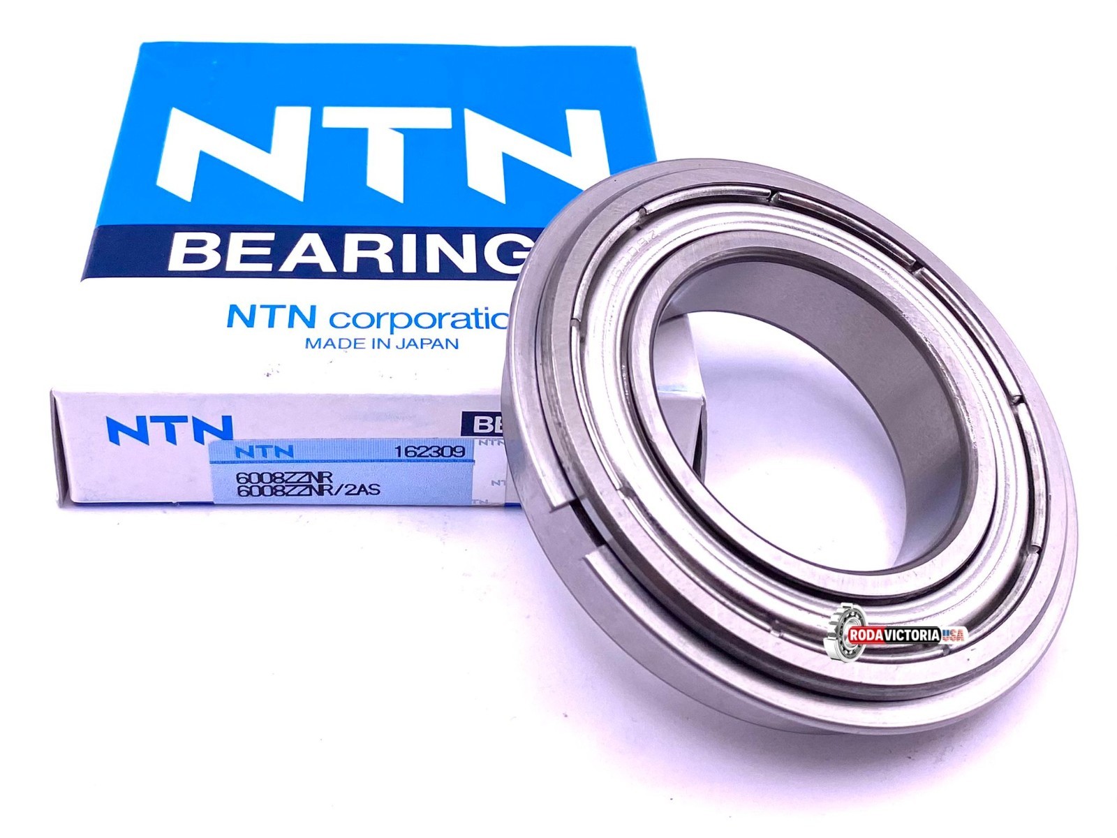 NTN 6008 ZZ NR Ball Bearing, Metal Shielded + Snap Ring 40x68x15 mm