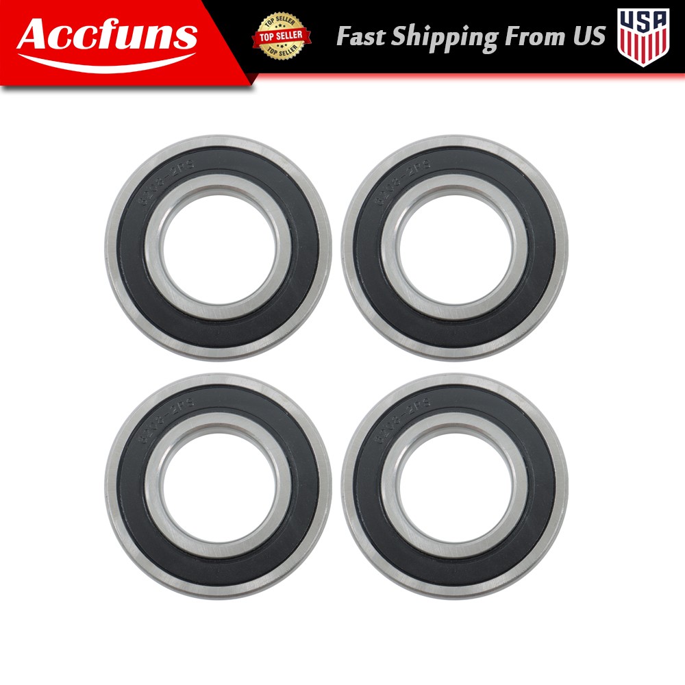 4Pcs 6208-2RS Deep Groove Ball Bearings 40mm Inner Dia 80mm OD 18mm Bore Sealed