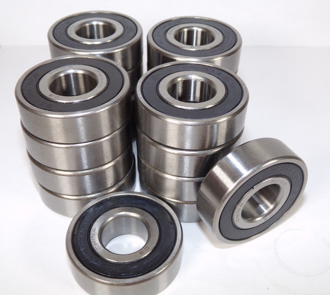 RCBD 62032RS 5/8″ C3 Double Rubber Sealed Ball Bearings, 6203-2RS (Qty 18)