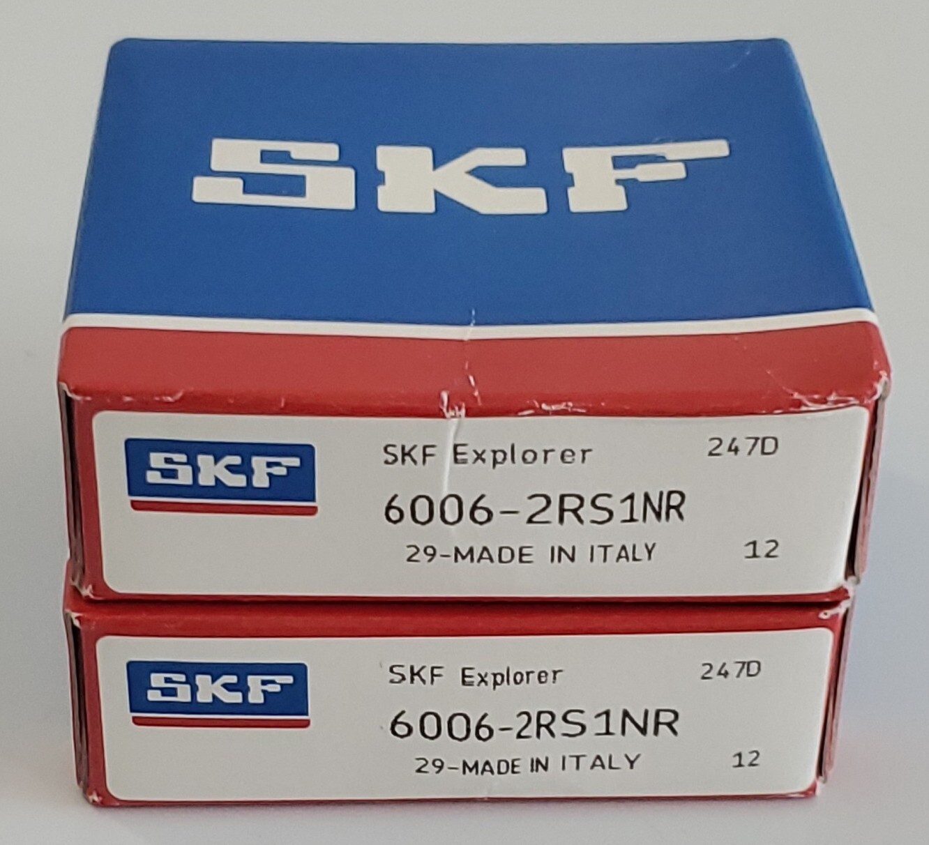 *NEW IN BOX* LOT OF 2 SKF 6006-2RS1NR Single Row Ball Bearings + Warranty!