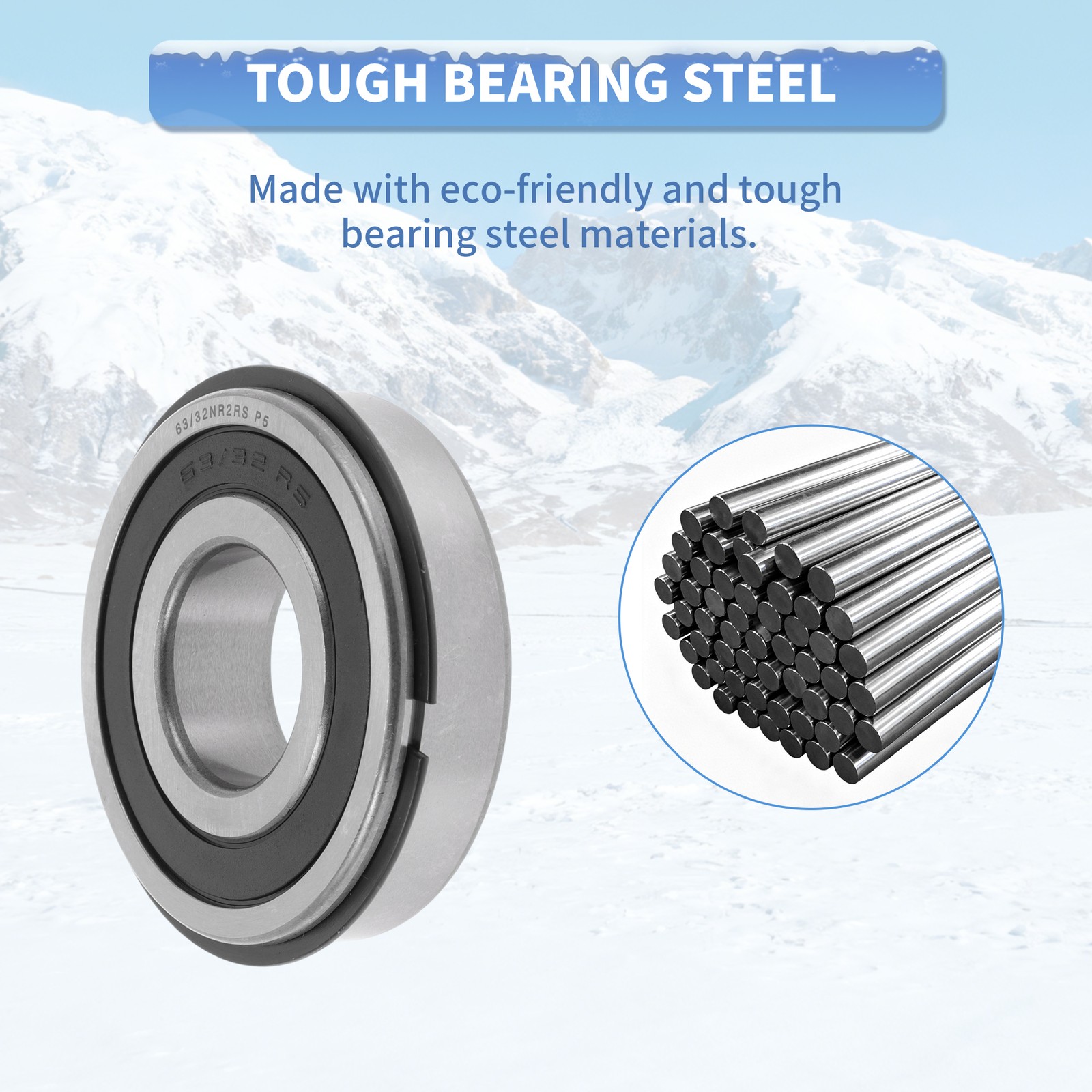 Ball Bearing 63/32NR2RS 32x75x20mm for Skateboard Scooter 1pc