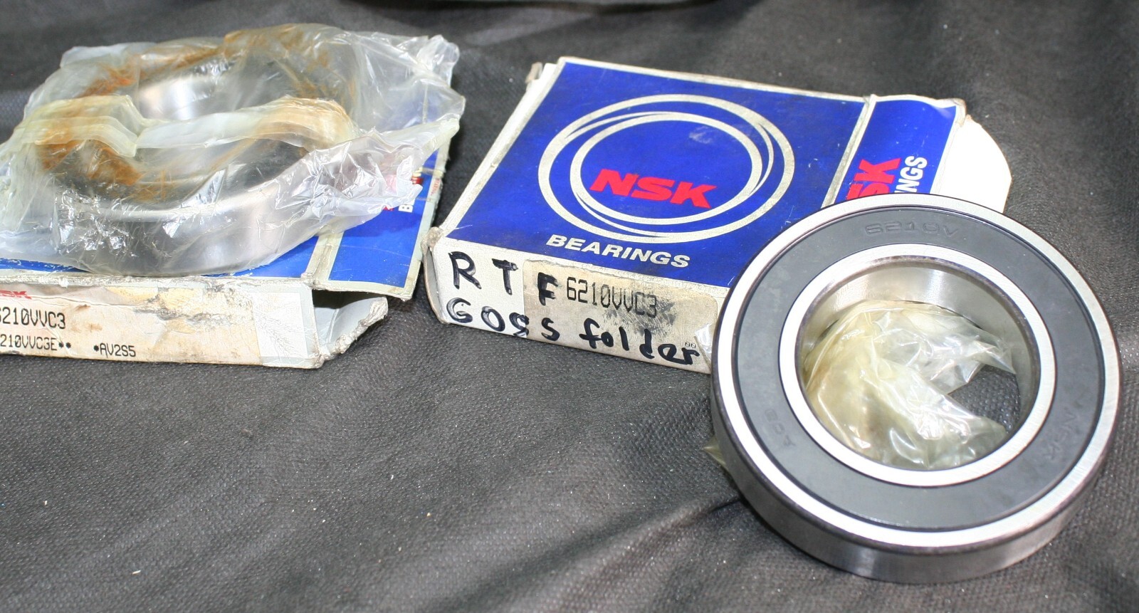 Two (2) NSK 6210 VV C3 Deep Groove Radial Bearing 50MM ID NEW