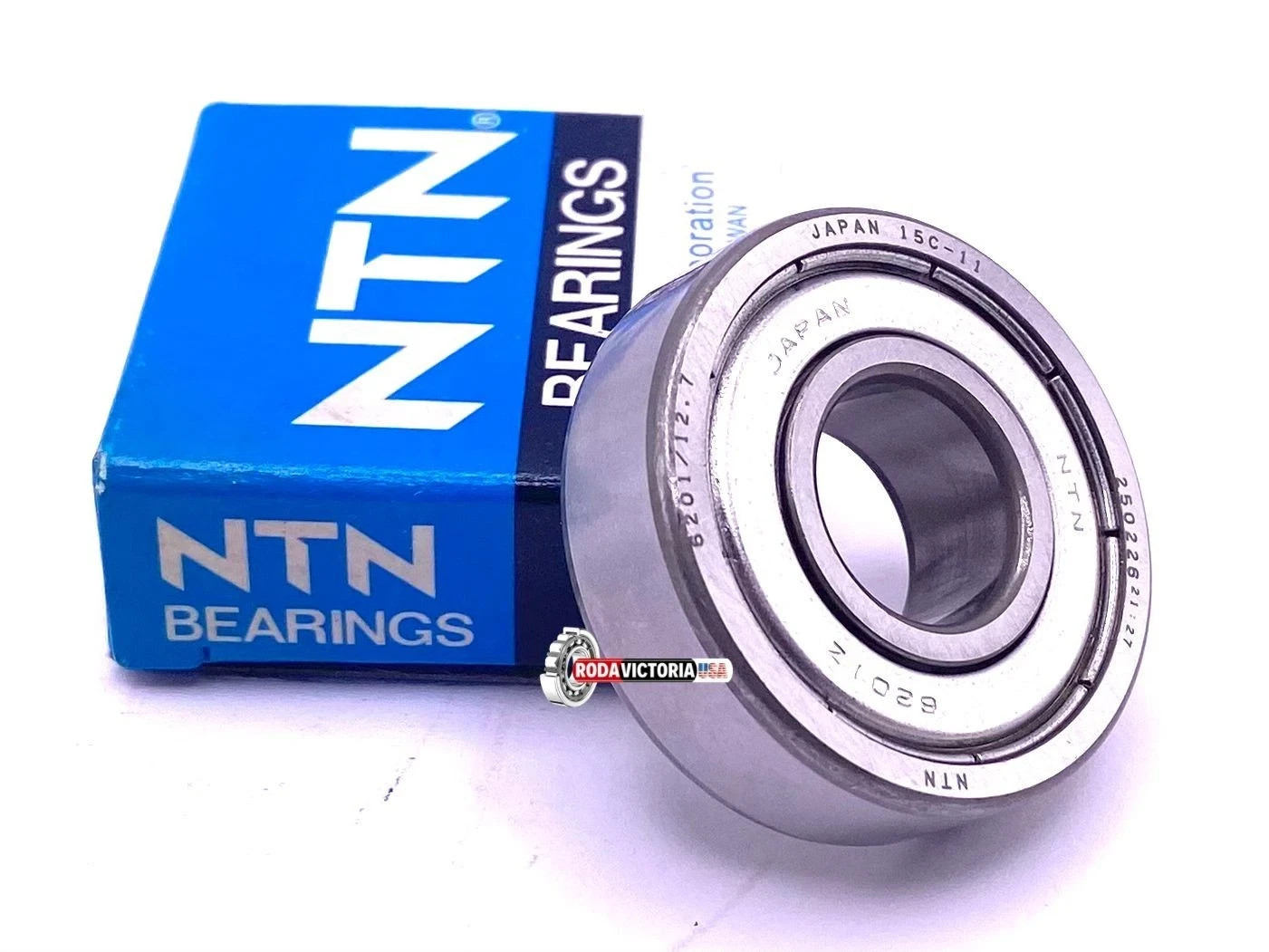 NTN Japan 6201-8 Ball Bearing, Metal Shielded 1/2″ Bore 12.7x32x10 mm