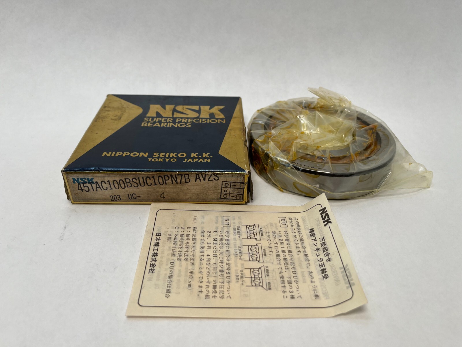 NSK 45TAC100BSUC10PN7B-AV2S Bearing 45x100x20 mm 45TAC100-B-SUC-10-PN-7B Japan