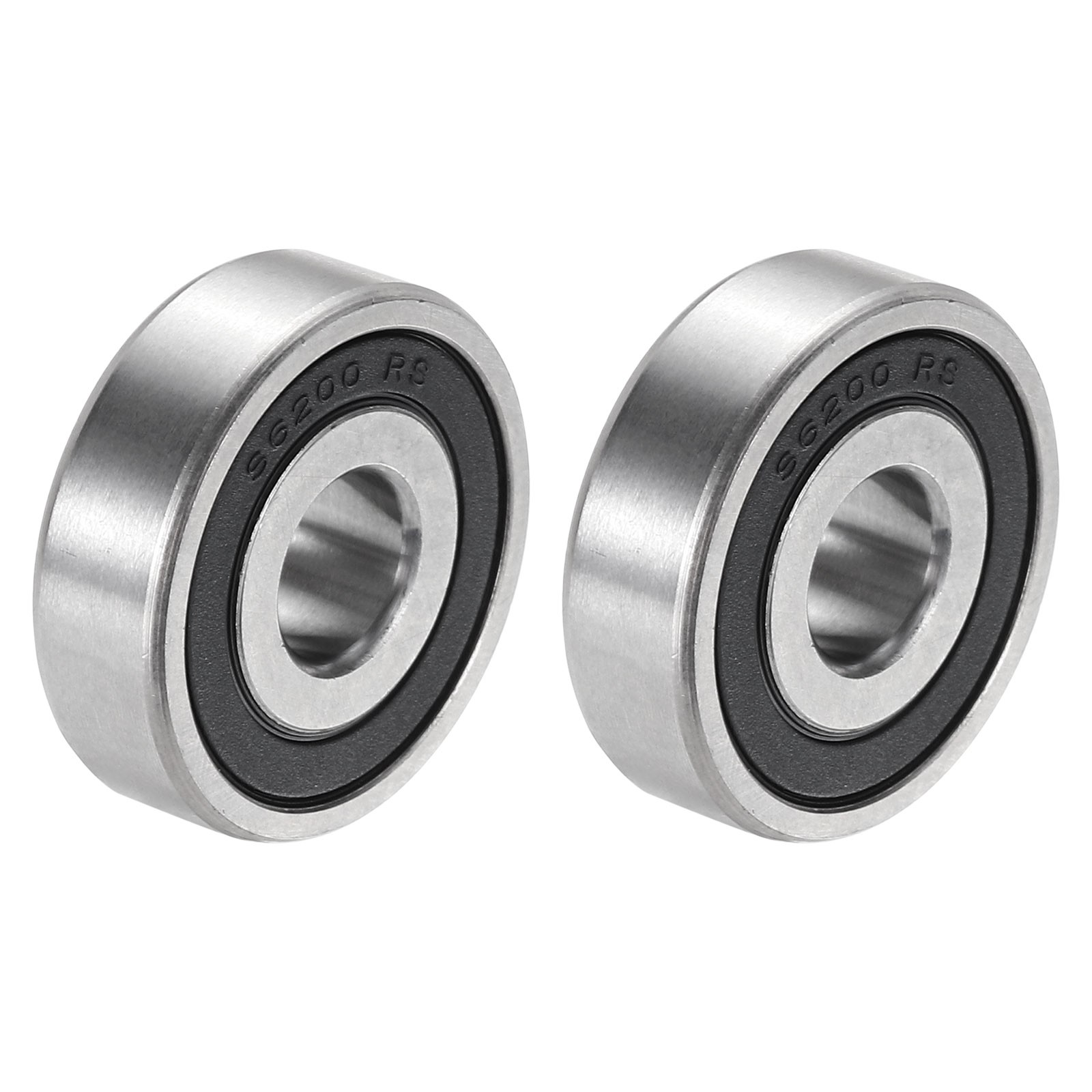 2Pcs S6200-2RS Deep Groove Ball Bearings 10mmx30mmx9mm Sealed Stainless Steel