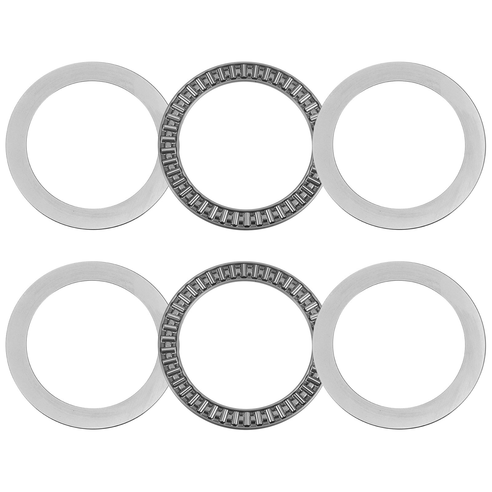 AXK75100 Thrust Needle Roller Bearings 75x100x4mm with AS75100 Washer 2pcs