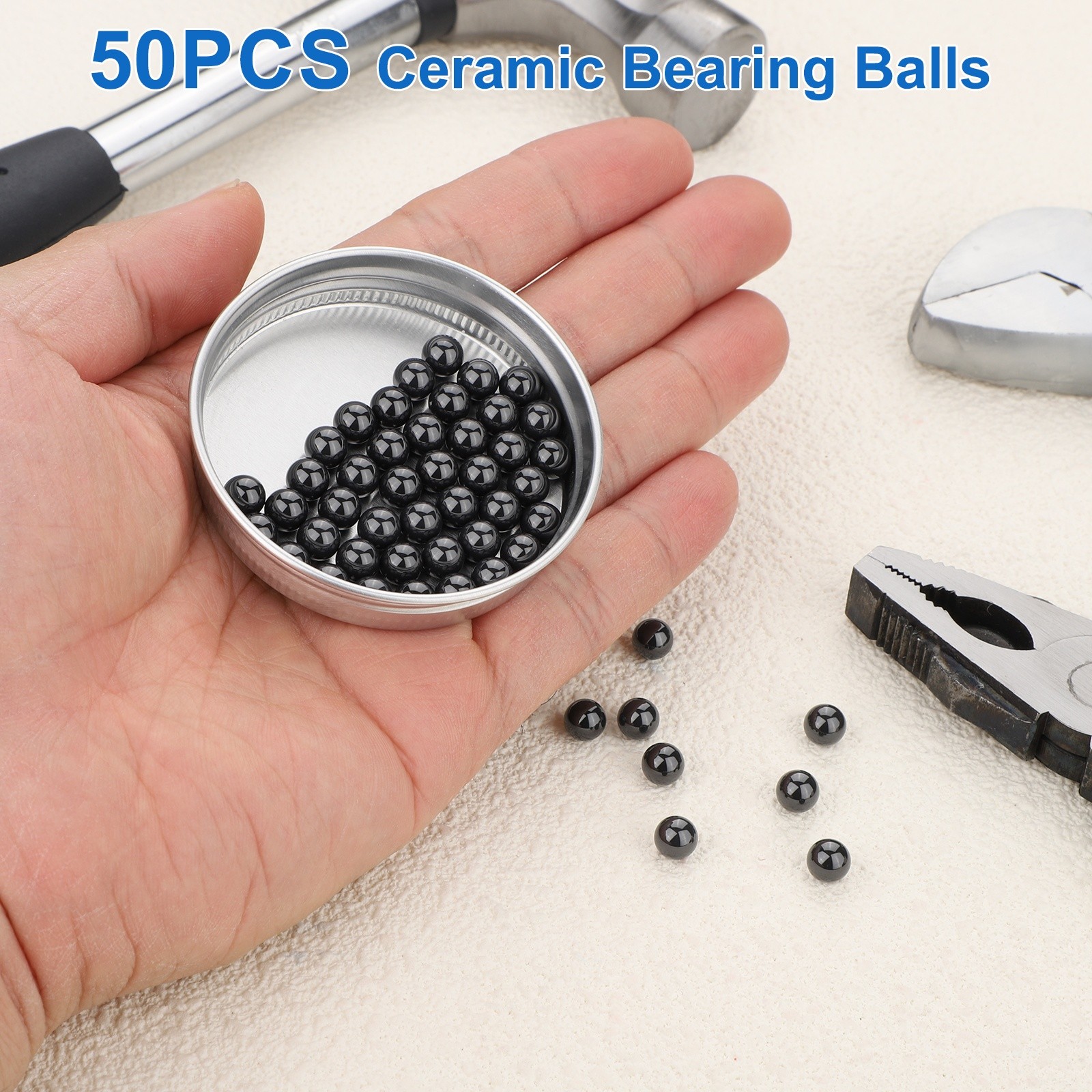 50pcs Ceramic Bearing Balls 15/64″ 5.953mm, Si3N4 Silicon Nitride G10 Precision