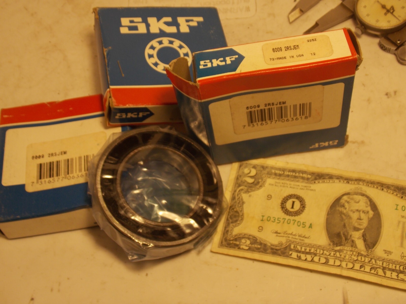 SKF 6009-2RSJEM 45X75X16mm Sealed Ball Bearing 1 Day Ship FREE after 1