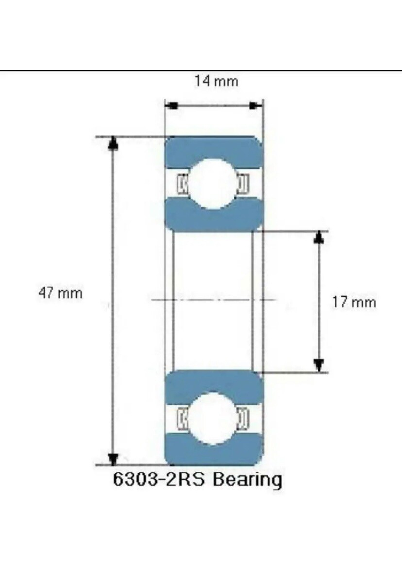 FAG 6303-2RS Ball Bearing 17x47x14 mm