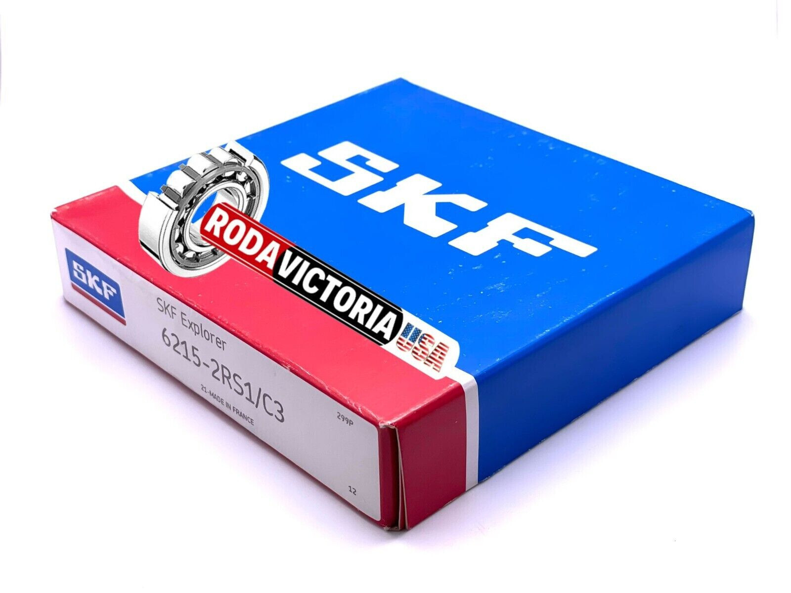 SKF 6215 2RS C3 DEEP GROOVE BALL BEARING, RUBBER SEALS 75x130x25 mm