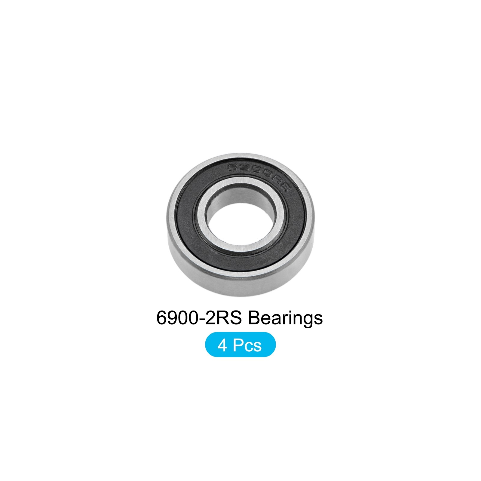 Bearings (6710-2RS, 10mmx22mmx6mm) 4Pcs, Chromium Steel Double Sealed