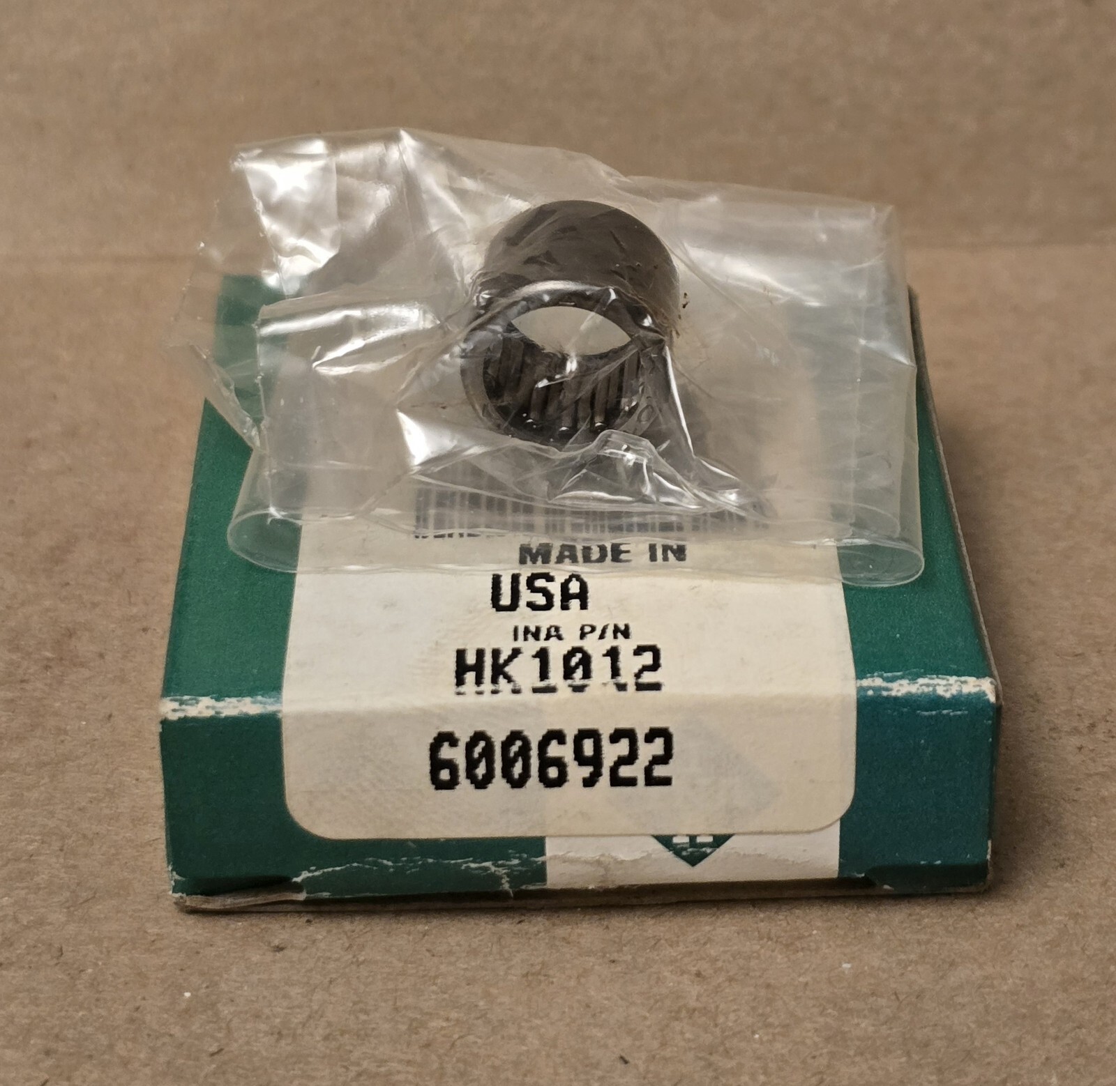 INA HK1012 Needle Roller Bearing, Caged Drawn Cup, Outer Ring and Roller