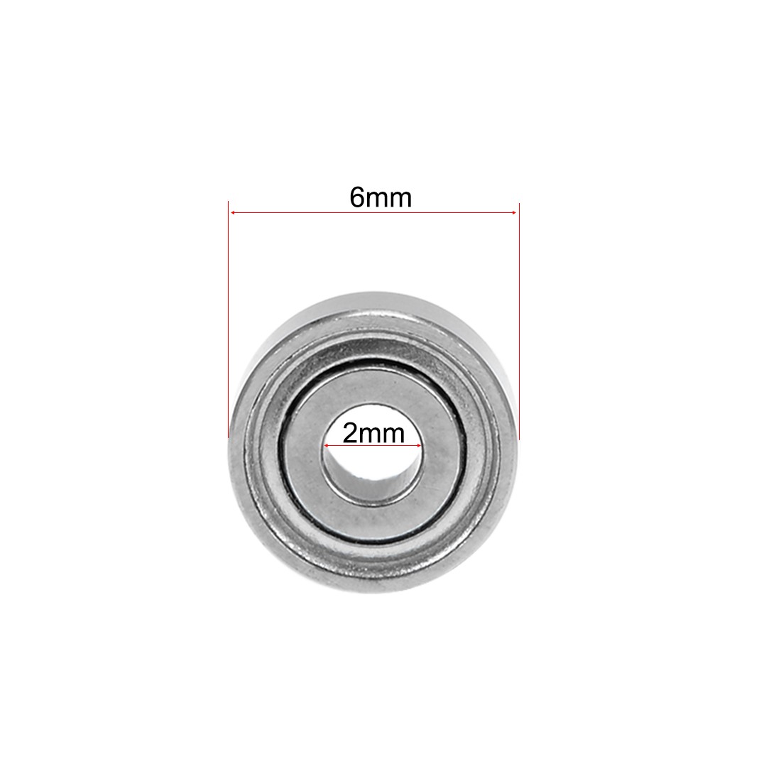 MR62ZZ Ball Bearing 2x6x2.5mm Double Shielded ABEC-3 Bearings 2pcs