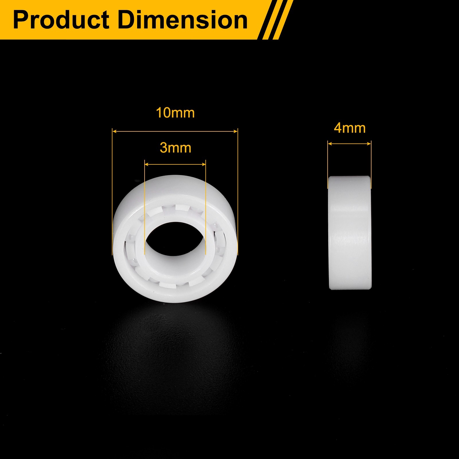 For Full Ceramic Bearing 623 3x10x4mm Miniature Zirconia