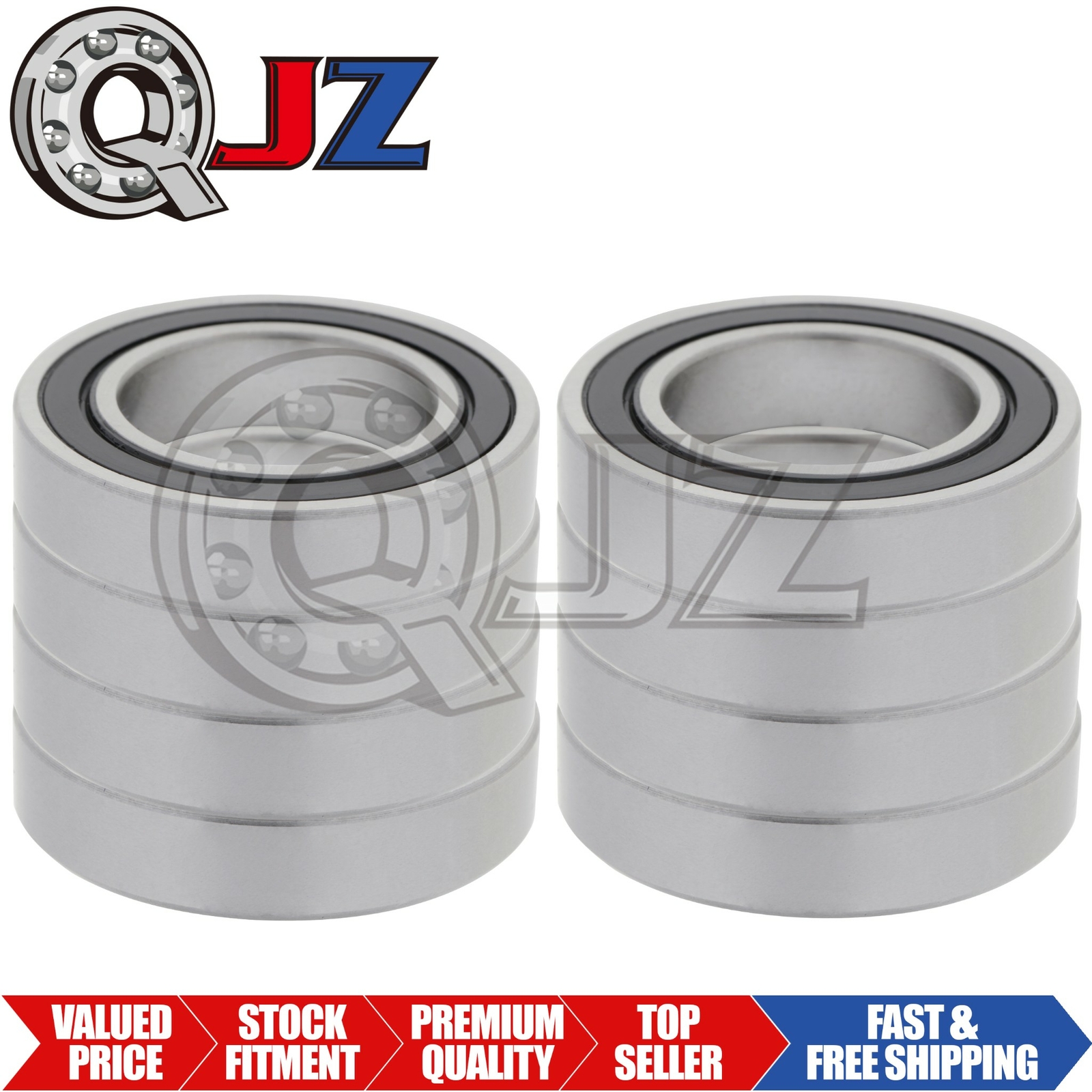 [8-Pack] 6909-2RS Radial/Deep Groove Ball Bearing 45mm x 68mm x 12mm Rubber Seal