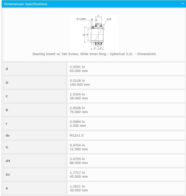 1PC Brand NTN UC313 Insert Bearing 65x140x39mm Fast shipment