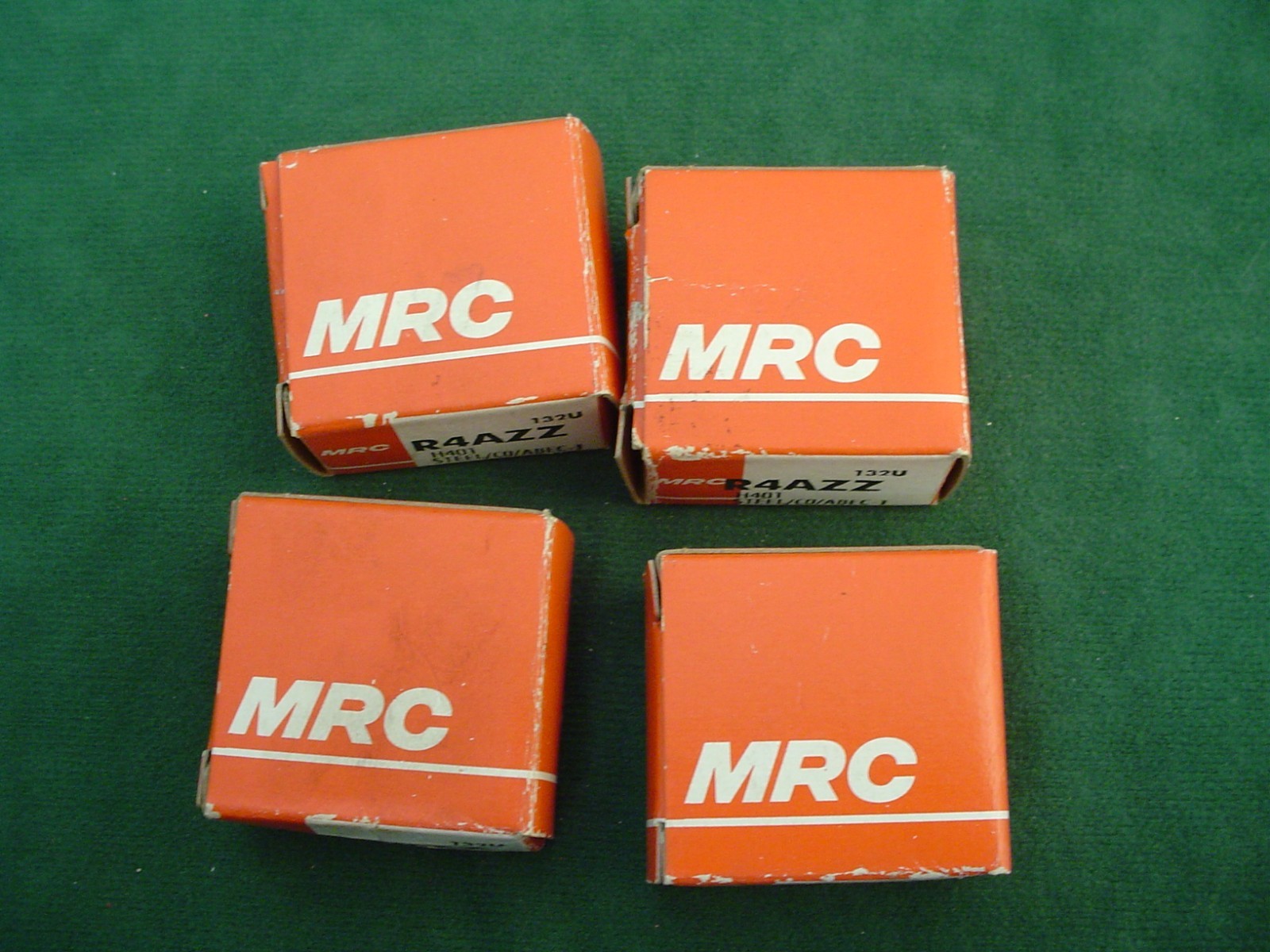 4 pcs MRC R4AZZ Deep Groove Ball Bearing H401 Steel/CO/ABEC-1 Free Shipping