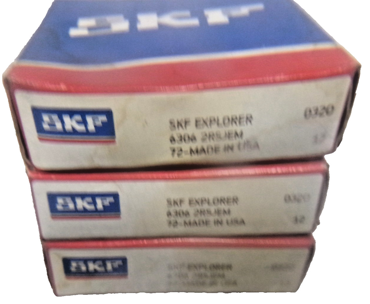 ( 3 )BRAND NEW-SKF 6306 2RSJEM Ball Bearing 30mm ID X 72mmODX 19mmWidth,set of 3