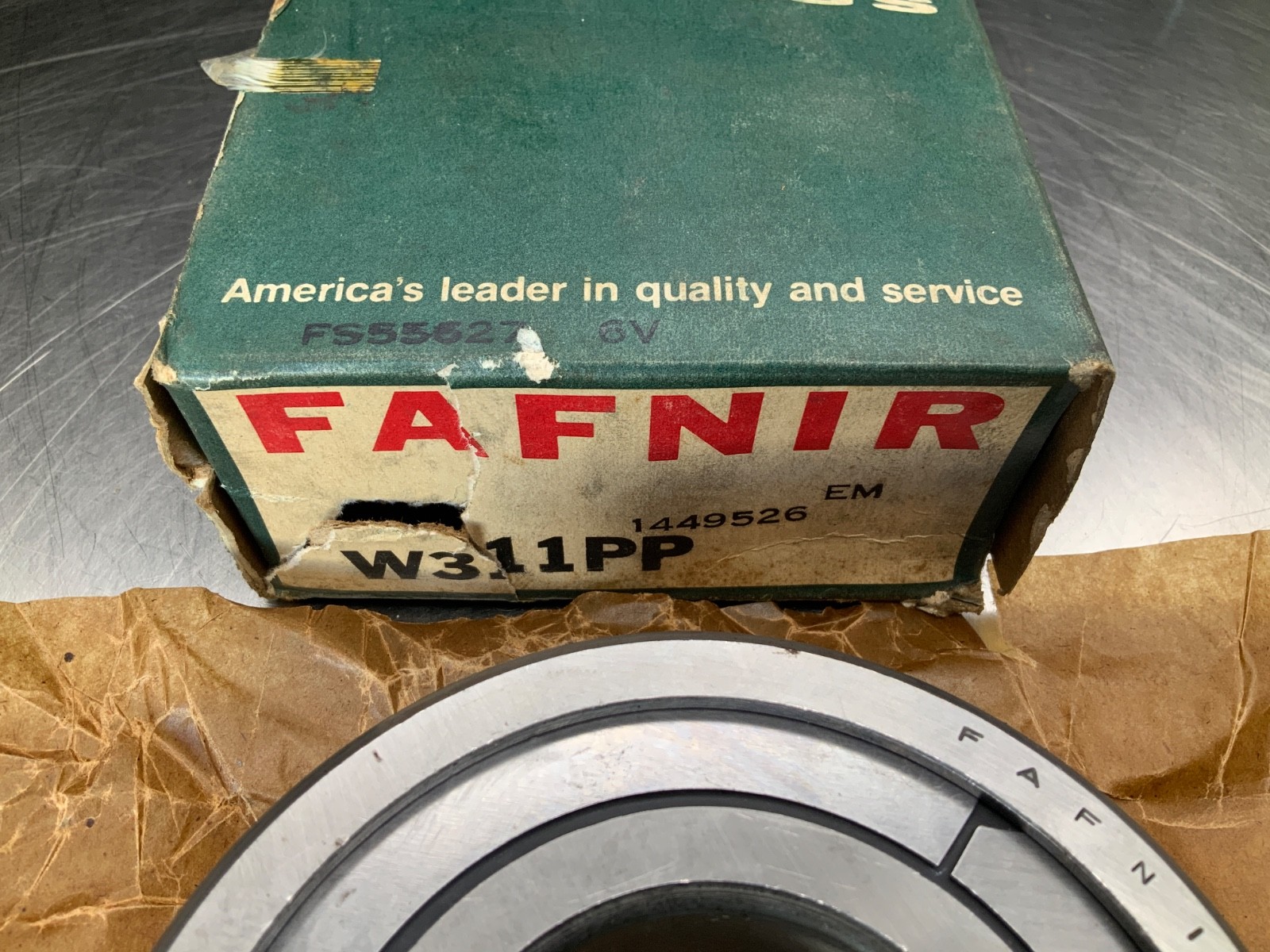 Fafnir W311PP Radial/Deep Groove Ball Bearing – Straight Bore, 55 mm