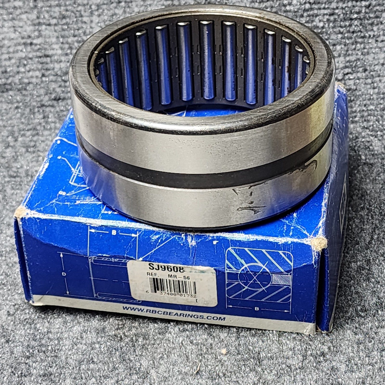 RBC SJ9608 (MR-56)- NEEDLE ROLLER BEARING, 3-1/2″ x 4-1/2″ x 2″