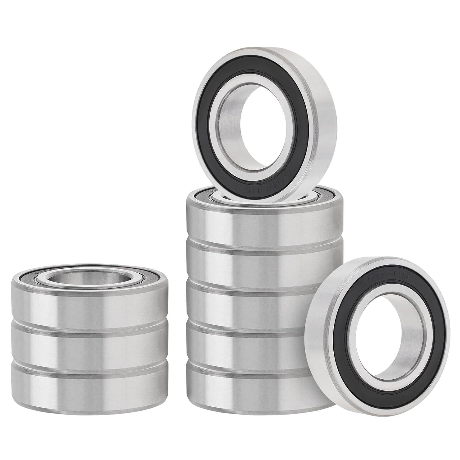 qty. 10 CLAHJQX 10 Pcs 6005RS Bearing 6005 2RS Deep Groove Ball Bearing 25x47x12
