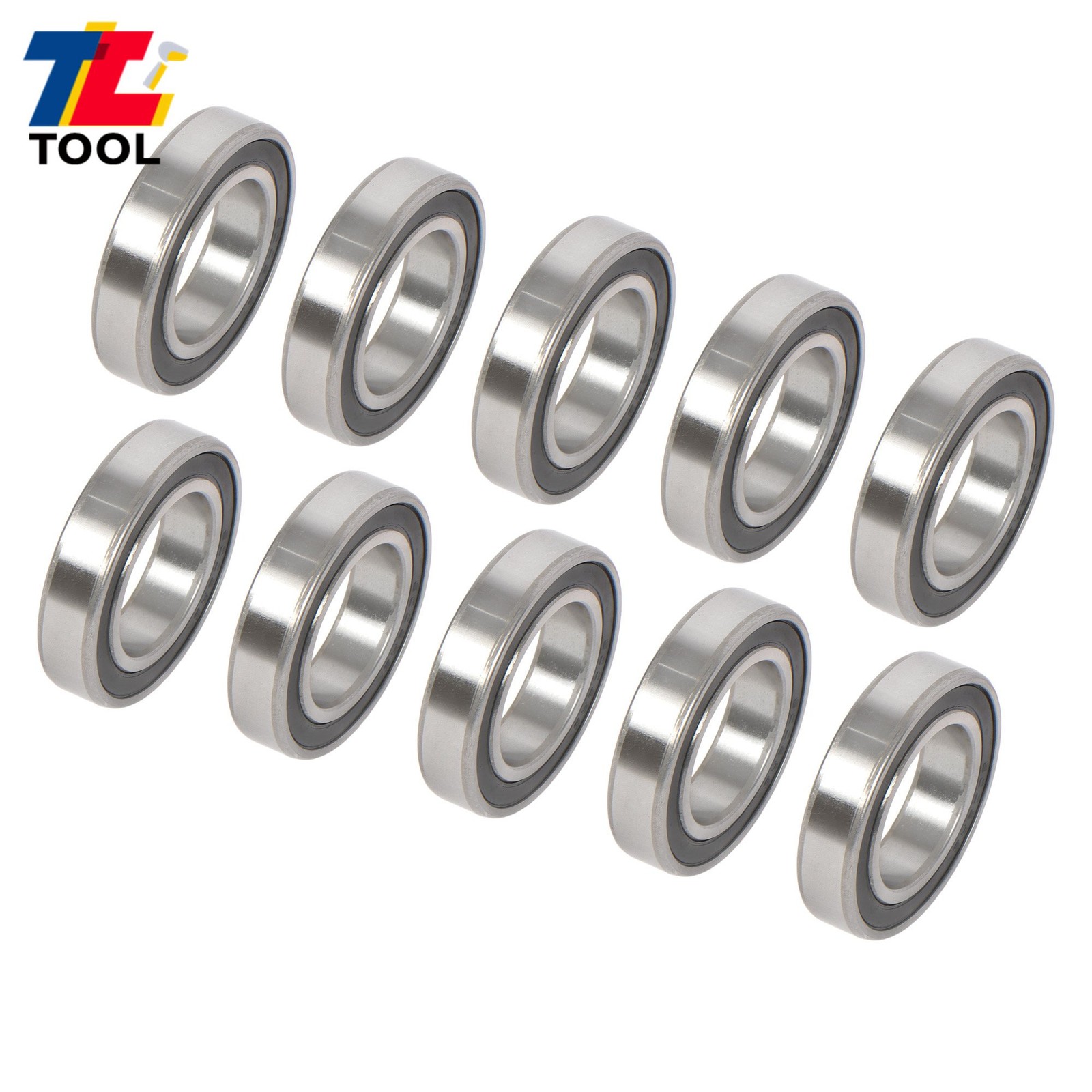 Industrial 6008-2RS Bearings 10pcs 40x68x15mm Double Sealed