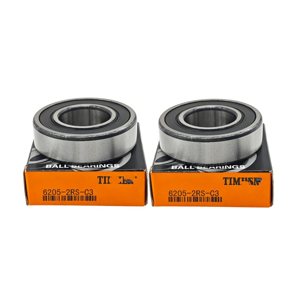 2 PACK Double Rubber Seal Bearings 6205RS Fit For TIMKEN 6205-2RS C3 25X52X15MM